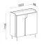 Ladekast / commode / kleur: kasjmier / Alba walnoot / 2 draaideuren / 3 vakken / 103 x 42 x 110 cm / hoogwaardige afwerking / push-to-open functie / poten: metaal