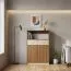 Dressoir / ladekast Pasuruan 05, kleur: Walnoot / Esdoorn - Afmetingen: 130 x 85 x 37 cm (H x B x D)