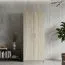-draaideurkast / kleerkast Pamulang 14, kleur: Sonoma eiken - afmetingen: 200 x 82 x 60 cm (H x B x D)