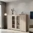 Vitrinekast Kerowagi 19, kleur: Sonoma eiken - afmetingen: 125 x 190 x 41 cm (H x B x D)