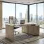 Uitbreiding voor bureau Cianjur, kleur: eik / wit - afmetingen: 77 x 150 x 60 cm (H x B x D)