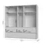 Kleiderschrank mit 5 Türen Papauta 08, Farbe: Kaschmir / Eiche dunkel - Abmessungen: 226 x 232 x 60 cm (H x B x T)