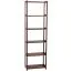 rek / open kast massief grenen kleur: walnoten Junco 54C - 200 x 60 x 30 cm (h x b x d)