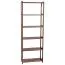 stelling kast / open kast massief grenen kleur: walnoten Junco 54 B - 200 x 70 x 30 cm (H x B x D)