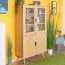 Vitrine kast massief eiken natuur (transparant) Aurornis 26 - afmetingen: 166 x 96 x 40 cm (H x B x D)