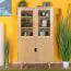 Vitrine kast massief eiken natuur (transparant) Aurornis 26 - afmetingen: 166 x 96 x 40 cm (H x B x D)