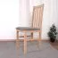 Eikenkleurige SIGULDA eetkamerstoel, grijze bekleding, hoogwaardig T-25 schuim, massief beukenhout, klassieke uitstraling, hoogwaardig materiaal