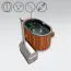 Hottub 02 van thermohout met LED-verlichting, thermische deksel, combinatie van massagestralen en thermische isolatie, kuip: antraciet, buitenafmetingen: 189 x 118 cm (L x B)