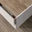 Hangende TV-onderkast Asau 05, kleur: kasjmier / donker eiken - Afmetingen: 37 x 176 x 47 cm (H x B x D)