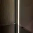 Bovenkast met LED-verlichting | crème | 1 glazen deur | 2 glazen leggers | soft close systeem | 128 x 42 x 33 cm | Parsol grijs glas