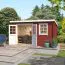Tuinhuis / berging G269 Zweeds rood - 28 mm blokhut profielplanken, grondoppervlakte: 6,34 m², lessenaarsdak