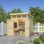 Berging / tuinhuis G265 onbehandeld blokhut profielplanken 28 mm, grondoppervlakte: 3,78 m², lessenaarsdak