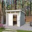 Berging / tuinhuis G267 Lichtgrijs - 28 mm blokhut profielplanken, grondoppervlakte: 5,97 m², lessenaarsdak