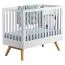 babybed / peuterbedje Naema 02, kleur: wit / eiken - Ligvlak: 70 x 140 cm (B x L)