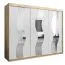 Schiebetürenschrank / Kleiderschrank Hacho 06 mit Spiegel, Farbe: Eiche Sonoma / Weiß matt - Abmessungen: 200 x 250 x 62 cm ( H x B x T)