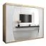 Schiebetürenschrank / Kleiderschrank Calvitero 06 mit Spiegel, Farbe: Eiche Sonoma / Weiß matt - Abmessungen: 200 x 250 x 62 cm ( H x B x T)