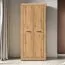 Kleiderschrank / Drehtürenschrank Athens 01 | Maße: 87 x 53 x 195 cm | Farbe: Eiche Evoke | 2 Türen | 1 Kleiderstange | Griffe: Kunststoff | Soft-Close