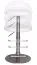 Gepolsterter Barhocker Apolo 169, Farbe: Weiß / gebürsteter Edelstahl, höhenverstellbar & 360° drehbar