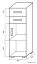 Kommode Garut 14, Farbe: Sonoma Eiche - Abmessungen: 118 x 40 x 40 cm (H x B x T)