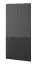 Kledingkast Bainton 02, kleur: zwart, 200 x 101 x 51 cm, 6 vakken, 2 kledingstangen, veel opbergruimte, elegant design, duurzaam