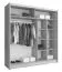 eenvoudige kledingkast met voldoende opbergruimte Bickleigh 29, kleur: grijs - afmetingen: 214 x 200 x 62 cm (H x B x D), met 10 vakken