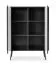 Woonkamer - Set B Makreb, 3-delig, metalen poten in zwart, geribbeld frame, stijlvolle afgeronde randen, Soft Close-systeem, ABS