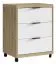 ladeblok / rolcontainer "Merosina" 04, kleur: Artisan eik / wit - Afmetingen: 66 x 50 x 39 cm (H x B x D)