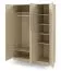 Draaideurkast | Kledingkast met 3 deuren | Kleur: eiken Cremona | 1 kledingstang | 150 x 61 x 210 cm | 6 schappen | ABS-randen | Edegem 02