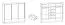 Schwebetürenschrank mit genügend Stauraum Anfield 01, Farbe: Weiß Hochglanz - Abmessungen: 214 x 254 x 62 cm (H x B x T), mit zwei Kleiderstangen und drei Schubladen