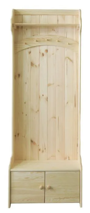 kapstok / garderobe massief grenenhout, naturel 31 - Afmetingen 200 x 72 x 37 cm