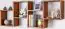 wandrek / hangplank / kubus massief grenen massief houtnoten kleuren Junco 288 - Afmetingen: 50 x 130 x 20 cm (H x B x D)