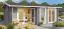 Chalet / tuinhuis G169 lichtgrijs incl. vloer en terras - 44 mm blokhut, grondoppervlakte: 19,20 m², zadeldak
