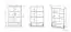Vitrine kast Oulainen 05, kleur: wit / eik - afmetingen: 140 x 92 x 40 cm (H x B x D), met 2 deuren, 1 lade en 3 vakken