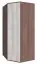 Draaideurkast / hoekkledingkast Kerema 04, kleur: notenhout / iep - afmetingen: 190 x 85 x 85 cm (H x B x D)