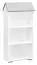 Kinderkamer - Boekenkast Daniel 02, kleur: wit / grijs - 130 x 62 x 30 cm (h x b x d)