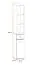 Kledingkast met drie open vakken Bratteli 10, kleur: Sonoma eik - Afmetingen: 203 x 30 x 32 cm (H x B x D)