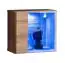 Moderne hangelementen / hangkasten Volleberg 100, kleur: Wotan eik - Afmetingen: 80 x 150 x 25 cm (H x B x D), met zes deuren