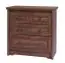 Dressoir / sideboard kast Pikine 10, kleur: eiken donker bruin - 87 x 86 x 46 cm (H x B x D)