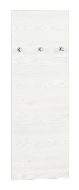 Garderobe / kapstok  Fjends 08, kleur: wit grenen - Afmetingen: 102 x 34 x 2 cm (h x b x d)