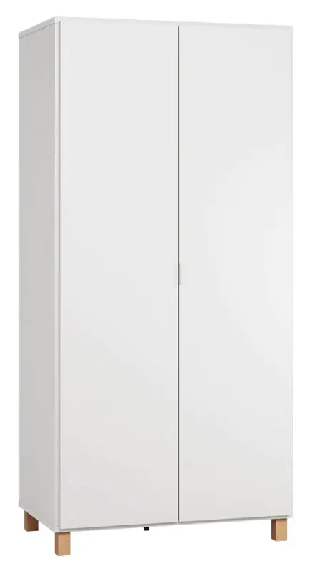 Draaideurkast / kledingkast Invernada 13, kleur: wit - Afmetingen: 195 x 93 x 57 cm (H x B x D)