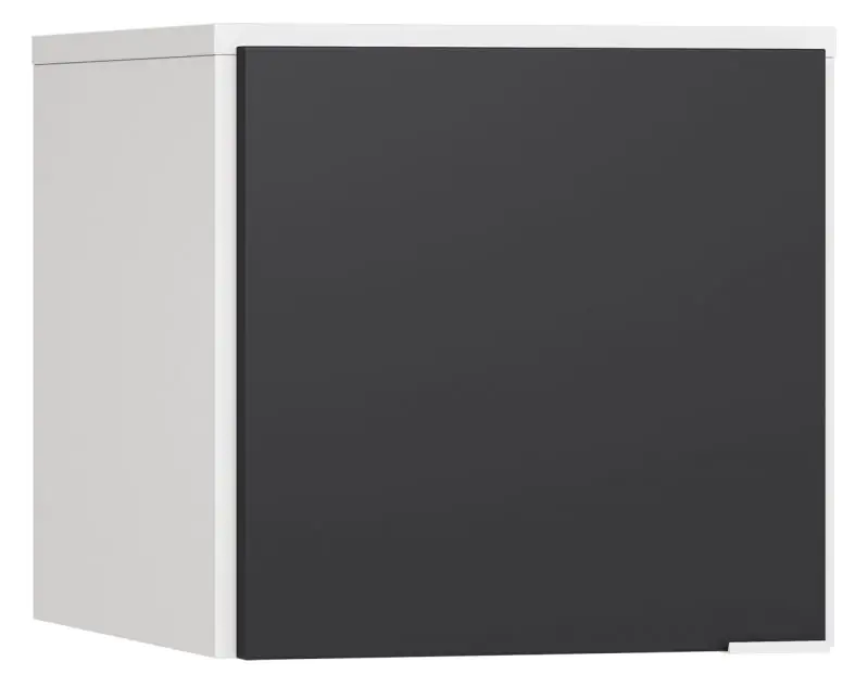 opzetkast voor eendeurskast Vacas 12, kleur: wit / zwart - Afmetingen: 45 x 47 x 57 cm (H x B x D)