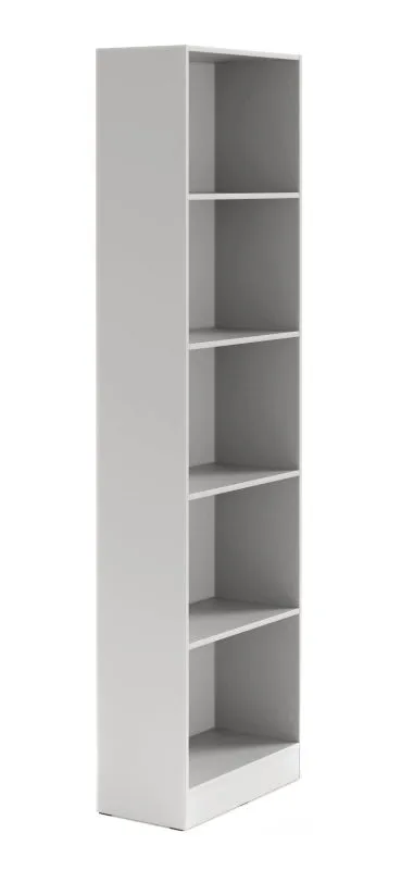 Boekenkast | 4 schappen | Kleur: platinagrijs | Hoogte 210 cm | Boekenkast | ABS-randen | 59 x 30 x 210 cm | 5 vakken | Edegem 06