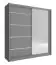 Warbreck 25 schuifdeurkast met veel opbergruimte, kleur: grijs - afmetingen: 200 x 180 x 62 cm (H x B x D), met vijf vakken