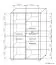 kast Aitape 01, kleur: donker Sonoma eiken / licht Sonoma eiken - afmetingen: 145 x 92 x 40 cm (H x B x D)