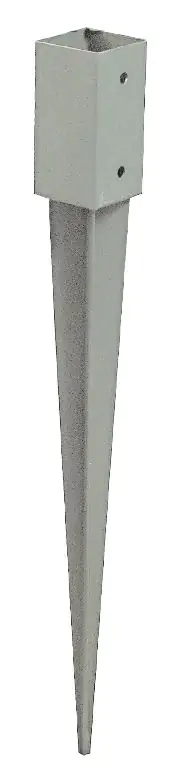 Paalhouder / paalpunt houder, gegalvaniseerd - Afmetingen: 7 x 7 cm