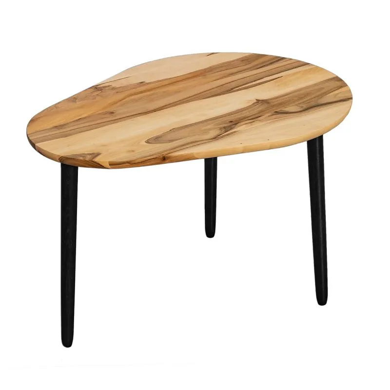 Moderne salontafel Loue 01, gemaakt van massief walnoothout, geolied oppervlak, elegant en uniek, afmetingen: 51,5 x 80 x 60 cm, voor woonkamer