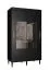 Schuifdeurkast met modern design Jotunheimen 280, kleur: zwart - Afmetingen: 208 x 120,5 x 62 cm (H x B x D)