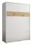 Schrankbett Namsan 03 vertikal, Farbe: Weiß matt / Eiche Artisan - Liegefläche: 140 x 200 cm (B x L)