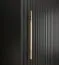 Jotunheimen 40 schuifdeurkast met twee kledingstangen, kleur: zwart - Afmetingen: 208 x 120,5 x 62 cm (H x B x D)