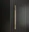 Kledingkast in modern design Jotunheimen 112, kleur: Zwart - Afmetingen: 208 x 100,5 x 62 cm (H x B x D)